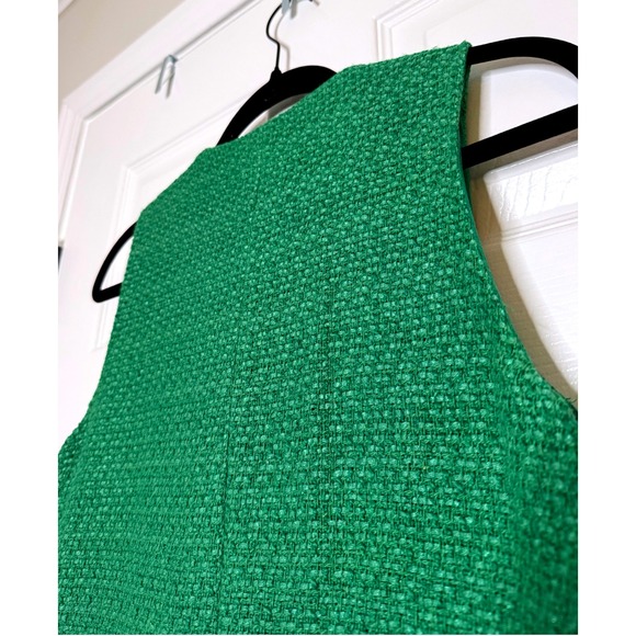 Pomander Place Green Tweed Sleeveless Double Breasted‎ Mini Dress XS - Picture 7 of 10